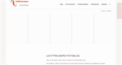Desktop Screenshot of blog.lichttraeumer.de