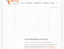 Tablet Screenshot of blog.lichttraeumer.de